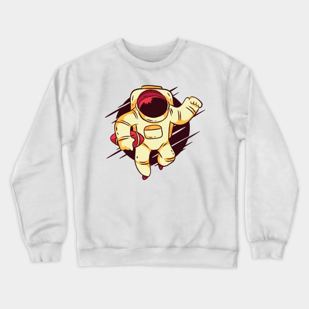 Astronaut football Crewneck Sweatshirt by LR_Collections